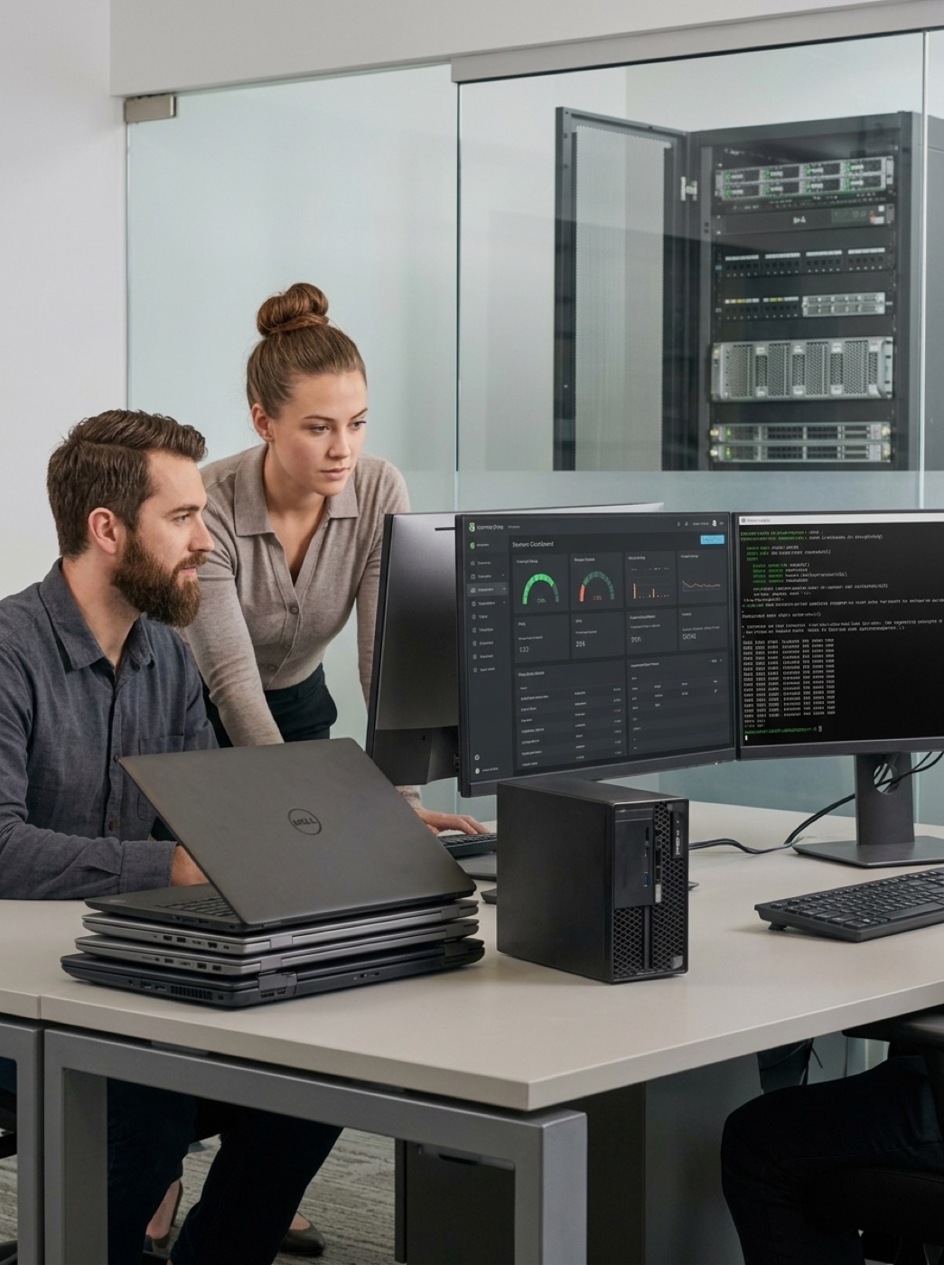 Computers, laptops and servers from HP, Dell and Lenovo